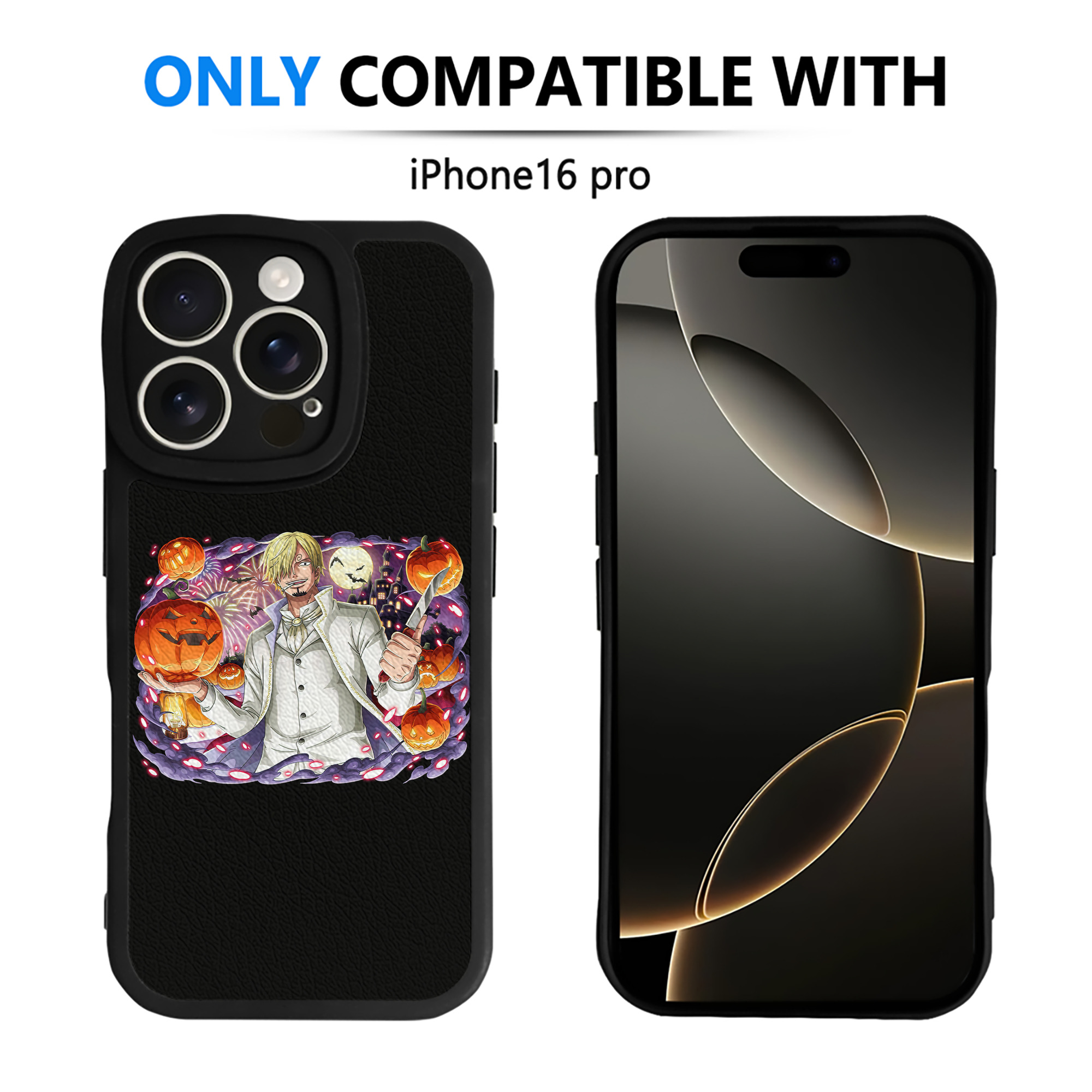 （画像用） ワンピース サンジ ONE PIECE Sanji 【iPhone 16シリーズ対応】シリコンスマホケース（レザー調） 材質：シリコン
